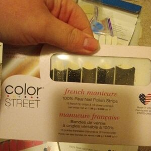 COPY - J'dore glamour Black glitter French tip color Street